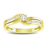 Thumbnail for 10K Yellow Gold 1/5 Ct.Tw. Diamond Fashion Ring