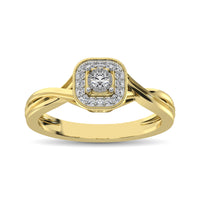 Thumbnail for 10K Yellow Gold Diamond 1/6 Ct.Tw. Promise Ring