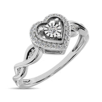 Thumbnail for 10K White Gold Diamond 1/10 Ct.Tw. Heart Ring