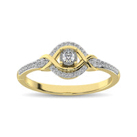 Thumbnail for 10K Yellow Gold Diamond 1/6 Ct.Tw. Promise Ring