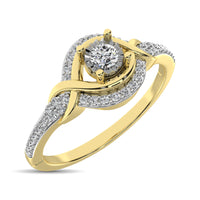 Thumbnail for 10K Yellow Gold Diamond 1/6 Ct.Tw. Promise Ring