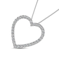 Thumbnail for 10K White Gold Diamond 1/2 Ct.Tw. Heart Pendant