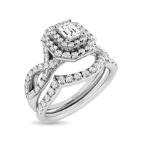 Thumbnail for 14K White Gold 1 Ct.Tw. Diamond Bridal Rings