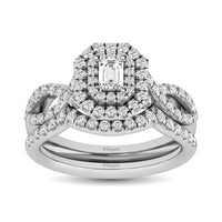 Thumbnail for 14K White Gold 1 Ct.Tw. Diamond Bridal Rings