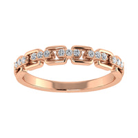 Thumbnail for 10K Rose Gold 1/10 Ct.Tw. Diamond Ladies Band