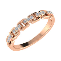 Thumbnail for 10K Rose Gold 1/10 Ct.Tw. Diamond Ladies Band