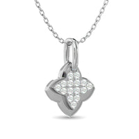 Thumbnail for 10KT WHITE GOLD 1/10CT TW DIAMOND PENDANT
