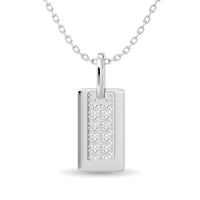 Thumbnail for 10KT WHITE GOLD 1/10CT TW DIAMOND PENDANT