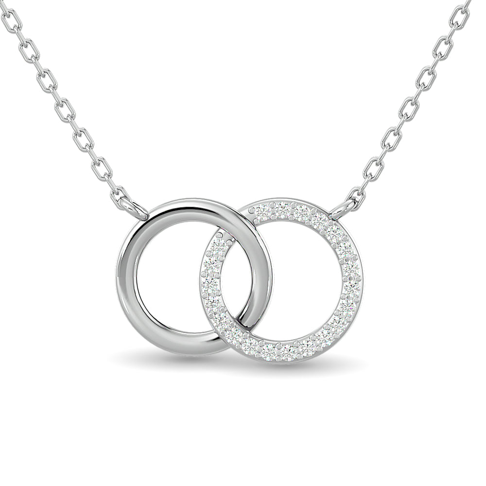 10KT WHITE GOLD 1/6CT TW DIAMOND NECKPIECE