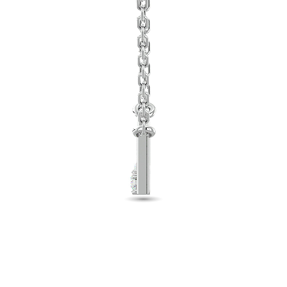 10KT WHITE GOLD 1/10CT TW DIAMOND NECKPIECE