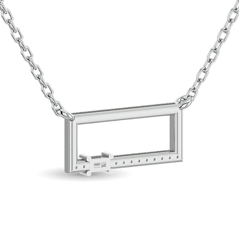 10KT WHITE GOLD 1/10CT TW DIAMOND NECKPIECE