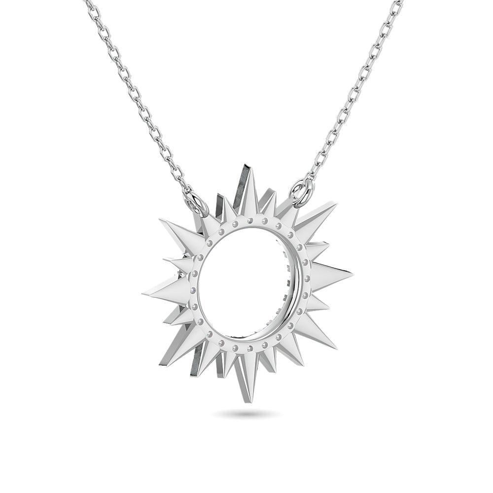 10KT WHITE GOLD 1/8CT TW DIAMOND NECKPIECE