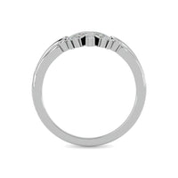 Thumbnail for 10KT WHITE GOLD 1/8CT TW DIAMOND CHEVRON BAND