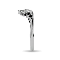 Thumbnail for 10KT WHITE GOLD 1/8CT TW DIAMOND CHEVRON BAND