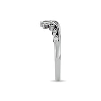 Thumbnail for 10KT WHITE GOLD 1/8CT TW DIAMOND CHEVRON BAND