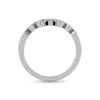 Thumbnail for 10KT WHITE GOLD 1/8CT TW DIAMOND CHEVRON BAND