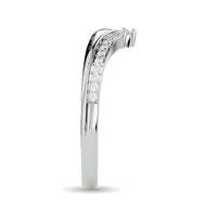 Thumbnail for 10KT WHITE GOLD 1/6CT TW DIAMOND CHEVRON BAND