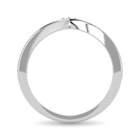 Thumbnail for 10KT WHITE GOLD 1/6CT TW DIAMOND CHEVRON BAND