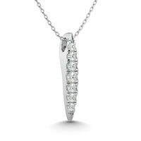 Thumbnail for 10KT WHITE GOLD 1/10CT TW DIAMOND PENDANT