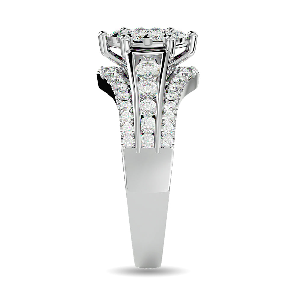 Diamond 1 ct tw Round Cut Fashion Ring in 10K White Gold