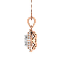 Thumbnail for 10K Rose Gold 3/4 Ct.Tw. Diamond Cluster Round Shape Pendant