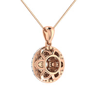 Thumbnail for 10K Rose Gold 3/4 Ct.Tw. Diamond Cluster Round Shape Pendant