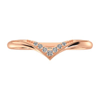 Thumbnail for 10K Rose Gold 1/20 Ct.Tw. Diamond Chevron Band