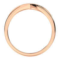 Thumbnail for 10K Rose Gold 1/20 Ct.Tw. Diamond Chevron Band