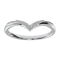 Thumbnail for 10K White Gold 1/20 Ct.Tw. Diamond Chevron Band