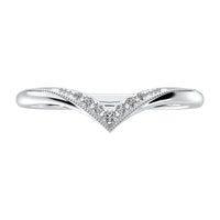 Thumbnail for 10K White Gold 1/20 Ct.Tw. Diamond Chevron Band