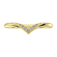 Thumbnail for 10K Yellow Gold 1/20 Ct.Tw. Diamond Chevron Band