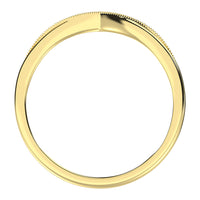 Thumbnail for 10K Yellow Gold 1/20 Ct.Tw. Diamond Chevron Band