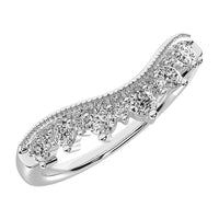 Thumbnail for 14K White Gold 1/4 Ct.Tw. Diamond Chevron Band
