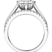 Thumbnail for 10K White Gold 1 1/2 Ct.Tw. Diamond Round and Baguette Bridal Ring