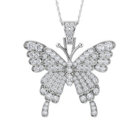 Thumbnail for Diamond  1 3/8 Ct.Tw. Butterfly Pendant in 10K White Gold