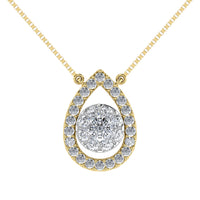 Thumbnail for 14K Yellow Gold 1/3 Ct.Tw. Diamond Pear Shape Necklace