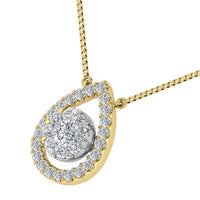 Thumbnail for 14K Yellow Gold 1/3 Ct.Tw. Diamond Pear Shape Necklace