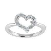 Thumbnail for 10K White Gold 1/6 Ct.Tw. Diamond Heart Ring