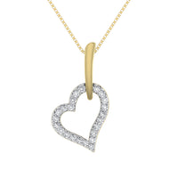 Thumbnail for 10K Yellow Gold 1/10 Ct.Tw. Diamond Heart Pendant