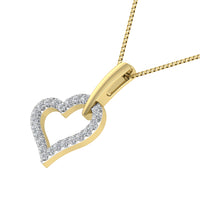 Thumbnail for 10K Yellow Gold 1/10 Ct.Tw. Diamond Heart Pendant
