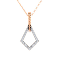 Thumbnail for 10K Two Tone Gold 1/10 Ct.Tw. Diamond Fashion Pendant
