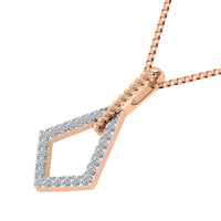 Thumbnail for 10K Two Tone Gold 1/10 Ct.Tw. Diamond Fashion Pendant
