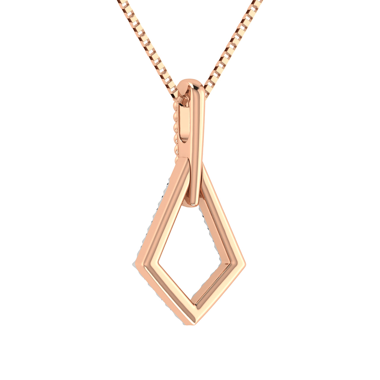 10K Two Tone Gold 1/10 Ct.Tw. Diamond Fashion Pendant