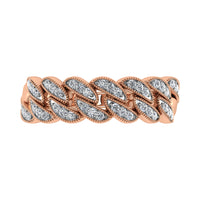 Thumbnail for 14K Rose Gold 1/5 Ct.Tw. Diamond Cuban Style Band