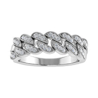 Thumbnail for 14K White Gold 1/5 Ct.Tw. Diamond Cuban Style Band