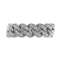 Thumbnail for 14K White Gold 1/5 Ct.Tw. Diamond Cuban Style Band