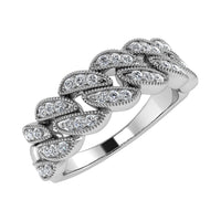 Thumbnail for 14K White Gold 1/5 Ct.Tw. Diamond Cuban Style Band