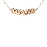 Thumbnail for 10K Rose Gold 1/20 Ct.Tw. Diamond Cuban Style Necklace