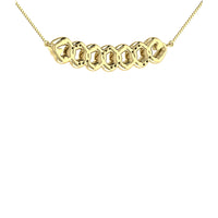 Thumbnail for 10K Yellow Gold 1/20 Ct.Tw. Diamond Cuban Style Necklace