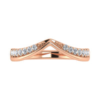 Thumbnail for 14K Rose Gold 1/10 Ct.Tw. Diamond Chevron Band